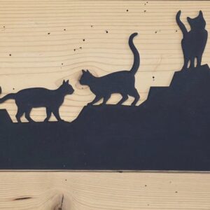Frise chats en MDF 58 x 21 cm