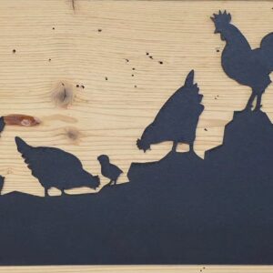 Frise Poules en MDF